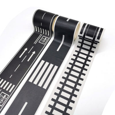 DIY मजबूत चिपकने वाला ताकत राजमार्ग रोड पैटर्न वाशी पेपर टेप