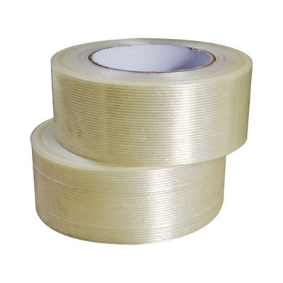 बंडलिंग के लिए 150mic मोटाई और 48mm*40m आकार के साथ वाटरप्रूफ मोनो ओरिएंटेड फाइबरग्लास फिलामेंट टेप