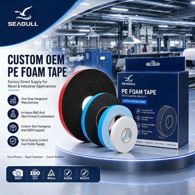 Strong Adhesive Cushioning Insulation PE Foam Tape For Door Window Sealing