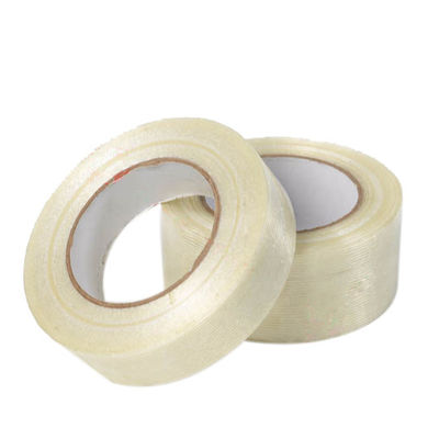 बंडलिंग के लिए 150mic मोटाई और 48mm*40m आकार के साथ वाटरप्रूफ मोनो ओरिएंटेड फाइबरग्लास फिलामेंट टेप